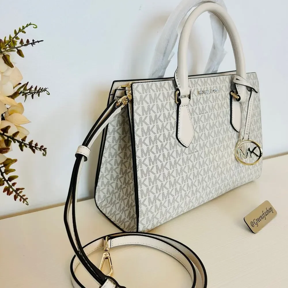 Michael kors purse Sheila Medium Satchel LT Cream - Picture 3 of 9